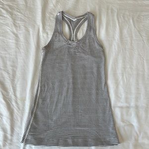 lululemon cool racerback, striped, size 2